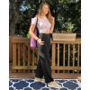 imageG4Free Yoga Pants Women Wide Leg Pants with Pockets High Waist Stretch Dress Casual Sweatpants PetiteRegularTallBlack