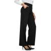 imageG4Free Yoga Pants Women Wide Leg Pants with Pockets High Waist Stretch Dress Casual Sweatpants PetiteRegularTallBlack
