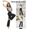 imageG4Free Yoga Pants Women Wide Leg Pants with Pockets High Waist Stretch Dress Casual Sweatpants PetiteRegularTallBlack