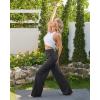 imageG4Free Yoga Pants Women Wide Leg Pants with Pockets High Waist Stretch Dress Casual Sweatpants PetiteRegularTallCharcoal Heather