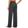 imageG4Free Yoga Pants Women Wide Leg Pants with Pockets High Waist Stretch Dress Casual Sweatpants PetiteRegularTallCharcoal Heather