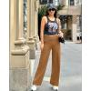 imageG4Free Yoga Pants Women Wide Leg Pants with Pockets High Waist Stretch Dress Casual Sweatpants PetiteRegularTallCoca Mocha