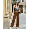imageG4Free Yoga Pants Women Wide Leg Pants with Pockets High Waist Stretch Dress Casual Sweatpants PetiteRegularTallDark Coffee