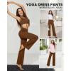 imageG4Free Yoga Pants Women Wide Leg Pants with Pockets High Waist Stretch Dress Casual Sweatpants PetiteRegularTallDark Coffee