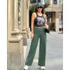 imageG4Free Yoga Pants Women Wide Leg Pants with Pockets High Waist Stretch Dress Casual Sweatpants PetiteRegularTallDark Forest Green