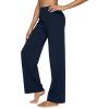 imageG4Free Yoga Pants Women Wide Leg Pants with Pockets High Waist Stretch Dress Casual Sweatpants PetiteRegularTallDark Navy