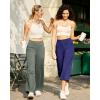 imageG4Free Yoga Pants Women Wide Leg Pants with Pockets High Waist Stretch Dress Casual Sweatpants PetiteRegularTallGrey Sage
