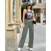 imageG4Free Yoga Pants Women Wide Leg Pants with Pockets High Waist Stretch Dress Casual Sweatpants PetiteRegularTallGrey Sage