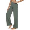imageG4Free Yoga Pants Women Wide Leg Pants with Pockets High Waist Stretch Dress Casual Sweatpants PetiteRegularTallGrey Sage