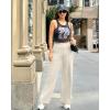 imageG4Free Yoga Pants Women Wide Leg Pants with Pockets High Waist Stretch Dress Casual Sweatpants PetiteRegularTallIvory