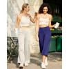 imageG4Free Yoga Pants Women Wide Leg Pants with Pockets High Waist Stretch Dress Casual Sweatpants PetiteRegularTallIvory