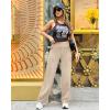 imageG4Free Yoga Pants Women Wide Leg Pants with Pockets High Waist Stretch Dress Casual Sweatpants PetiteRegularTallLight Khaki