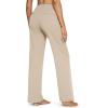 imageG4Free Yoga Pants Women Wide Leg Pants with Pockets High Waist Stretch Dress Casual Sweatpants PetiteRegularTallLight Khaki