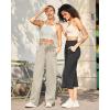 imageG4Free Yoga Pants Women Wide Leg Pants with Pockets High Waist Stretch Dress Casual Sweatpants PetiteRegularTallMocha