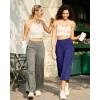 imageG4Free Yoga Pants Women Wide Leg Pants with Pockets High Waist Stretch Dress Casual Sweatpants PetiteRegularTallMocha Brown