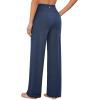 imageG4Free Yoga Pants Women Wide Leg Pants with Pockets High Waist Stretch Dress Casual Sweatpants PetiteRegularTallNavy Heather