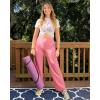 imageG4Free Yoga Pants Women Wide Leg Pants with Pockets High Waist Stretch Dress Casual Sweatpants PetiteRegularTallPink