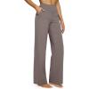 imageG4Free Yoga Pants Women Wide Leg Pants with Pockets High Waist Stretch Dress Casual Sweatpants PetiteRegularTallTaupe