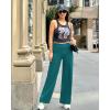 imageG4Free Yoga Pants Women Wide Leg Pants with Pockets High Waist Stretch Dress Casual Sweatpants PetiteRegularTallTeal