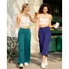 imageG4Free Yoga Pants Women Wide Leg Pants with Pockets High Waist Stretch Dress Casual Sweatpants PetiteRegularTallTeal