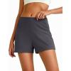 imageG4Free Casual Shorts for Women 3 Athletic Shorts Elastic Waist Running Shorts Summer Shorts with PocketsDark Grey