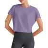imageG4Free Lightbreeze Womens Workout Tops Batwing Sleeve Tees Loose Fit Athletic Gym Shirts Basic Yoga Tshirts Casual SummerGray Purple
