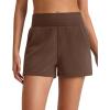 imageG4Free Smoofit Modal Soft Sweat Shorts for Women High Waist Athletic Shorts for Summer Casual Relaxed with PocketsDark Coffee