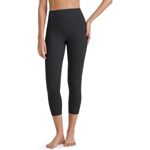 imageG4Free BareFeel Yoga Pants for Women Seamless Waistband Yoga Leggings Workout Biker Leggings with Pockets 25quot 27quot 29quotBlack