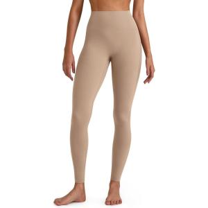 imageG4Free BareFeel Yoga Pants for Women Seamless Waistband Yoga Leggings Workout Biker Leggings with Pockets 25quot 27quot 29quotToffee