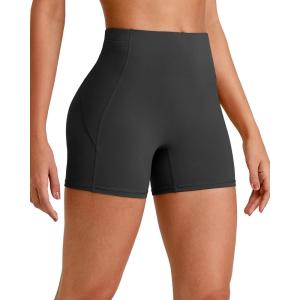 imageG4Free Barefeel Biker Shorts Women Tummy Control High Waisted No Front Seam Workout Gym Shorts with Pockets 4quot 6quot 8quotBlack