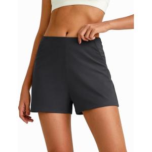 imageG4Free Casual Shorts for Women 3 Athletic Shorts Elastic Waist Running Shorts Summer Shorts with PocketsBlack