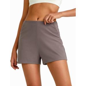 imageG4Free Casual Shorts for Women 3 Athletic Shorts Elastic Waist Running Shorts Summer Shorts with PocketsTaupe
