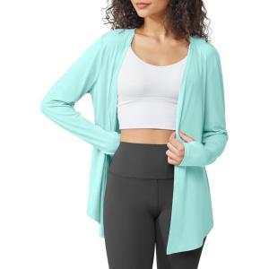 imageG4Free Lightweight Cardigans for Women UPF 50 Long Sleeve Sun Shirts Open Front Summer Cover Ups UV ProtectionLight Blue