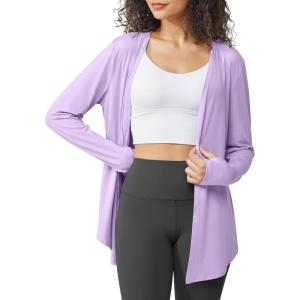 imageG4Free Lightweight Cardigans for Women UPF 50 Long Sleeve Sun Shirts Open Front Summer Cover Ups UV ProtectionPurple
