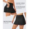 imageG4Free 15quot20quot Tennis Skirts for Women Golf Skorts with Pockets High Waist Ruffle Athletic Skirt Inner Shorts15black