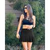 imageG4Free 15quot20quot Tennis Skirts for Women Golf Skorts with Pockets High Waist Ruffle Athletic Skirt Inner Shorts15black