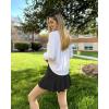 imageG4Free 15quot20quot Tennis Skirts for Women Golf Skorts with Pockets High Waist Ruffle Athletic Skirt Inner Shorts15black