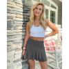 imageG4Free 15quot20quot Tennis Skirts for Women Golf Skorts with Pockets High Waist Ruffle Athletic Skirt Inner Shorts15dark Grey