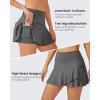 imageG4Free 15quot20quot Tennis Skirts for Women Golf Skorts with Pockets High Waist Ruffle Athletic Skirt Inner Shorts15dark Grey