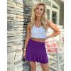 imageG4Free 15quot20quot Tennis Skirts for Women Golf Skorts with Pockets High Waist Ruffle Athletic Skirt Inner Shorts15deep Purple