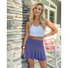 imageG4Free 15quot20quot Tennis Skirts for Women Golf Skorts with Pockets High Waist Ruffle Athletic Skirt Inner Shorts15dusky Purple
