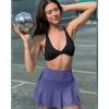 imageG4Free 15quot20quot Tennis Skirts for Women Golf Skorts with Pockets High Waist Ruffle Athletic Skirt Inner Shorts15dusky Purple