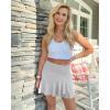 imageG4Free 15quot20quot Tennis Skirts for Women Golf Skorts with Pockets High Waist Ruffle Athletic Skirt Inner Shorts15grey