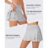 imageG4Free 15quot20quot Tennis Skirts for Women Golf Skorts with Pockets High Waist Ruffle Athletic Skirt Inner Shorts15grey