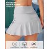 imageG4Free 15quot20quot Tennis Skirts for Women Golf Skorts with Pockets High Waist Ruffle Athletic Skirt Inner Shorts15grey