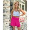 imageG4Free 15quot20quot Tennis Skirts for Women Golf Skorts with Pockets High Waist Ruffle Athletic Skirt Inner Shorts15hot Pink
