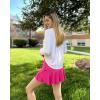 imageG4Free 15quot20quot Tennis Skirts for Women Golf Skorts with Pockets High Waist Ruffle Athletic Skirt Inner Shorts15hot Pink