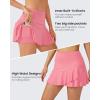 imageG4Free 15quot20quot Tennis Skirts for Women Golf Skorts with Pockets High Waist Ruffle Athletic Skirt Inner Shorts15light Pink