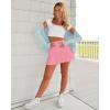 imageG4Free 15quot20quot Tennis Skirts for Women Golf Skorts with Pockets High Waist Ruffle Athletic Skirt Inner Shorts15light Pink