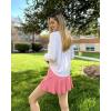 imageG4Free 15quot20quot Tennis Skirts for Women Golf Skorts with Pockets High Waist Ruffle Athletic Skirt Inner Shorts15light Pink